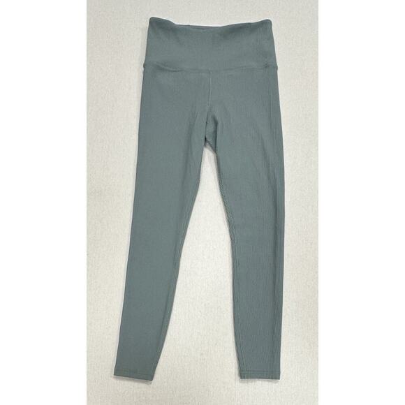 Athleta Elation Rib Tight fitted high rise Size Small Green - Picture 1 of 6